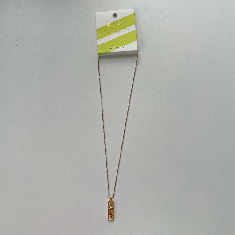 Spartina 449 LOVE Sporty Reversible Necklace 17” Gold